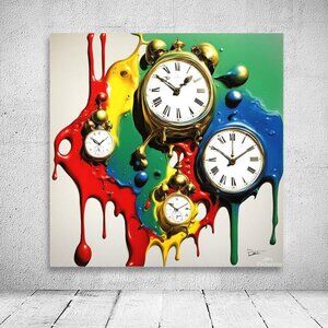 STUCK IN TIME – Bold Clocks + Surreal Colors (Lim.Ed.100 + COA) 24" X 24"